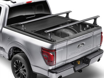 RetraxPRO XR retractable tonneau cover with T-slot rails on truck