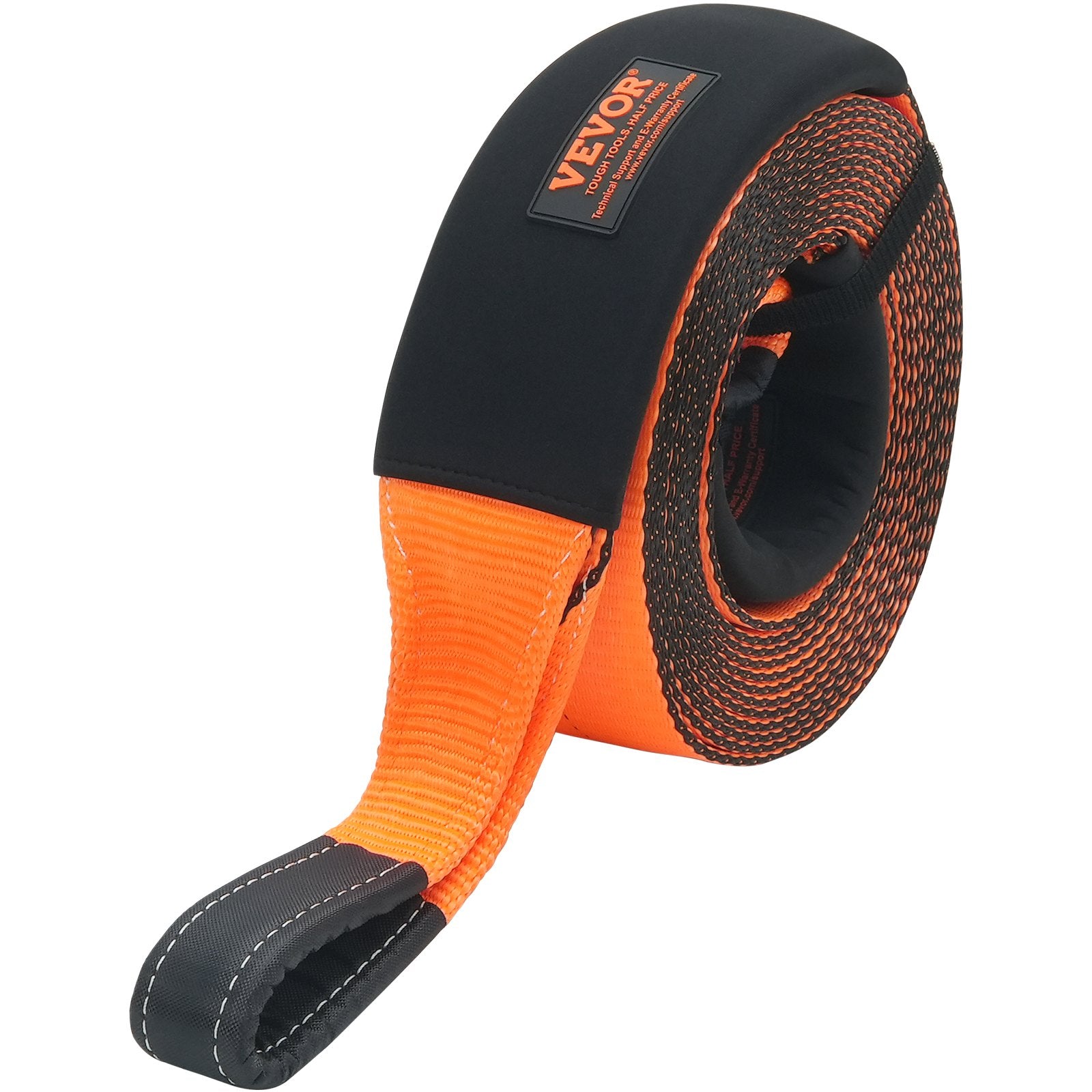 46,500 lb heavy-duty recovery tow strap for trucks and Jeeps